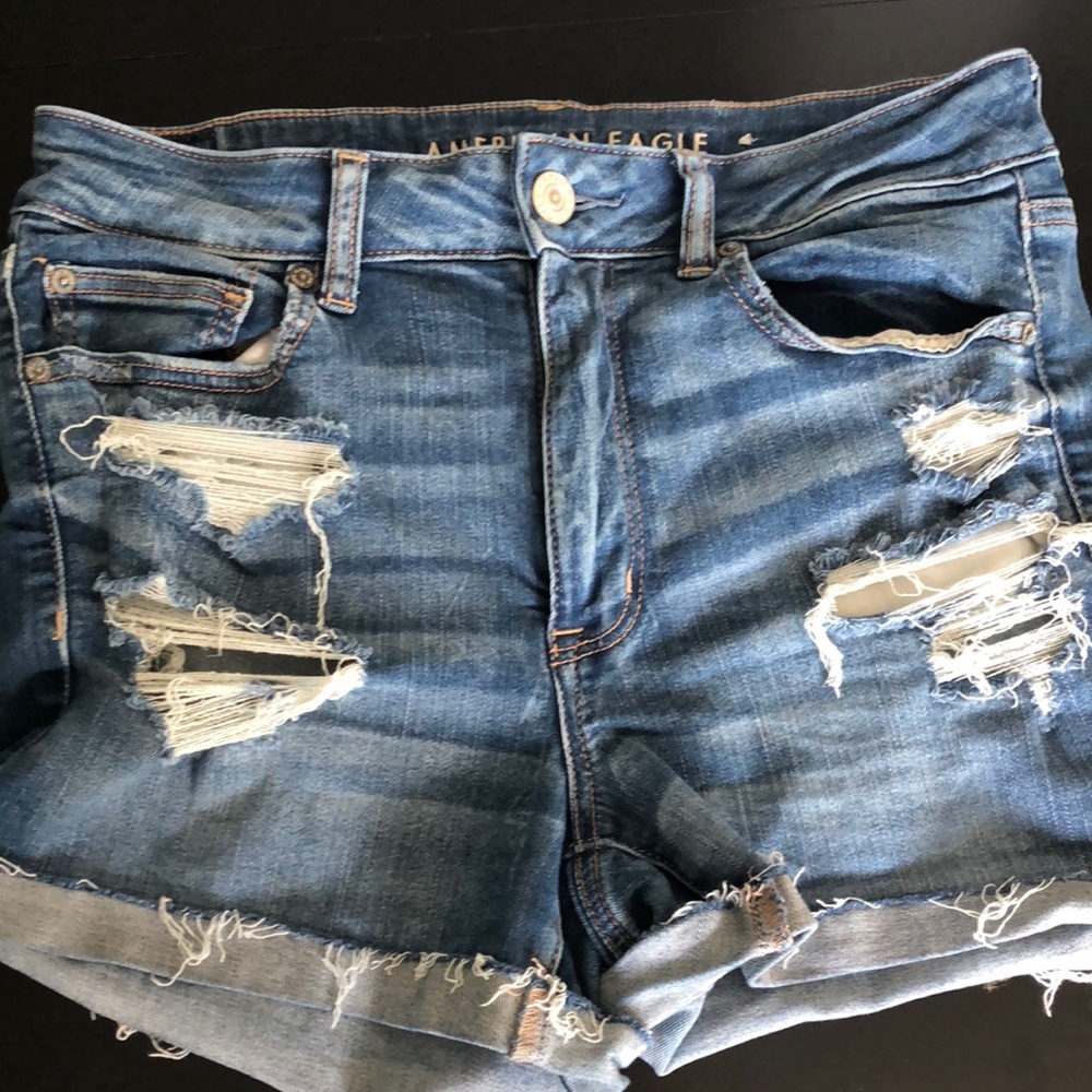 American Eagle distressed denim shorts